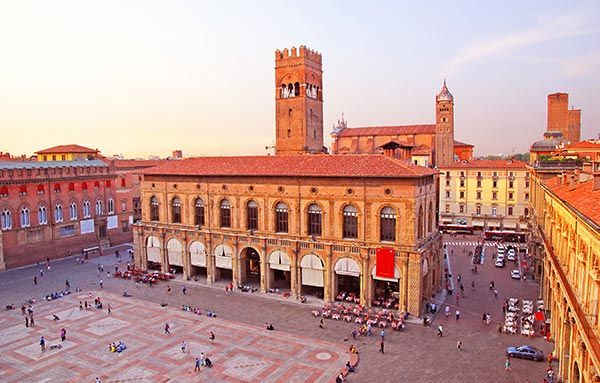 Palazzo Re Enzo de Bolonia en la región de Emilia-Romaña.