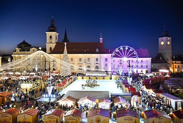 Mercado de Navidad en Subiu (Rumanía). © Turismo de Subiu.